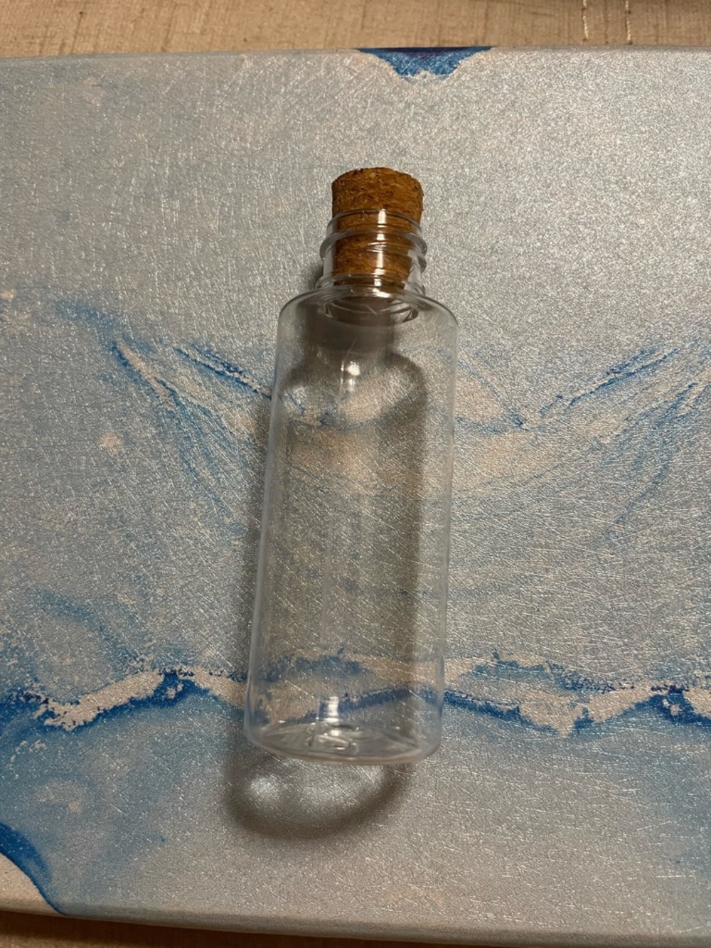 Clear Plastic Vial Bottle with Cork Stopper - Transparent